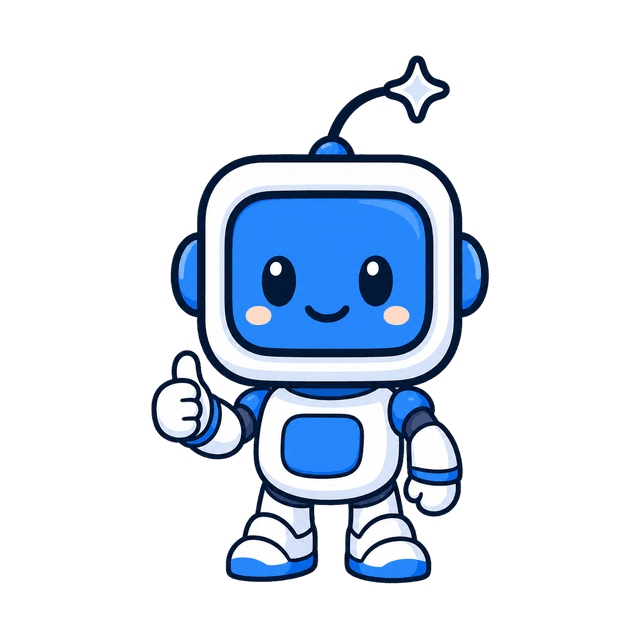Double Check AI robot mascot